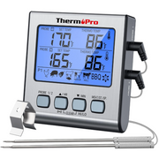TP17 Dual Probe Digital Meat Thermometer with LCD Backlight, Timer mode and Dual Probes